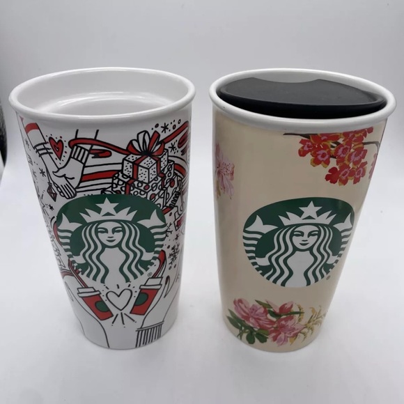 Ban.do + Starbucks Floral Cream Tumbler Limited plus extra!